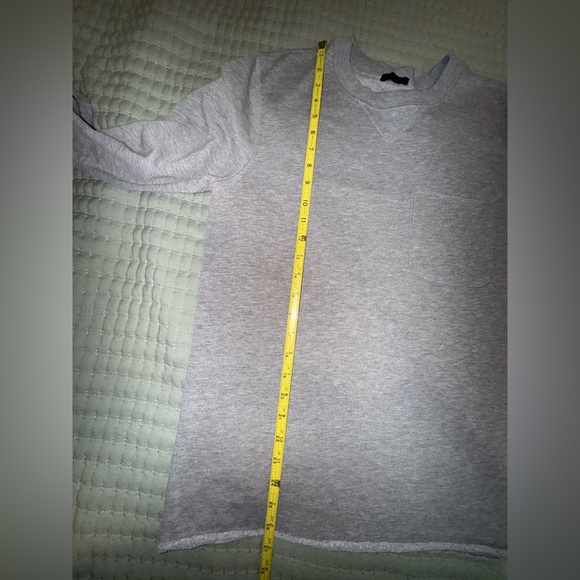 ATM Gray Long Sleeve Sweatshirt with pocket. GUC NO SIZE OR FABRIC TAG! - Picture 5 of 12